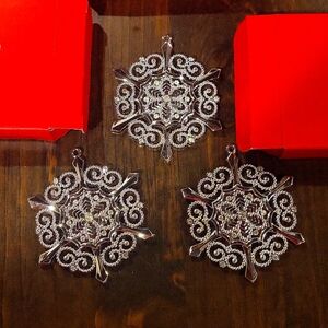 Lenox Set of 3 Snowflake Ornaments